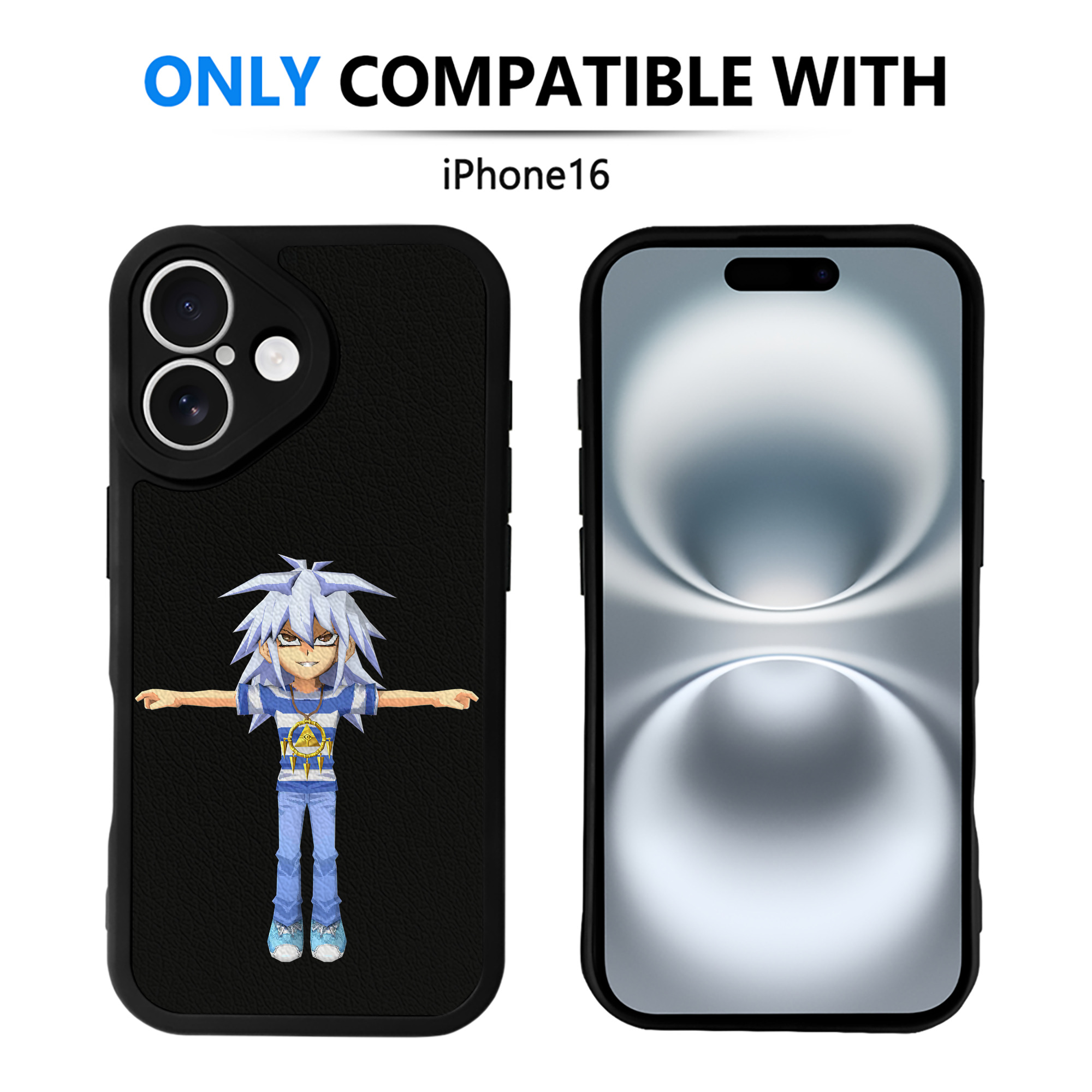 遊☆戯☆王 Yu-Gi-Oh! 【iPhone 16シリーズ対応】シリコンスマホケース（レザー調） 材質：シリコン